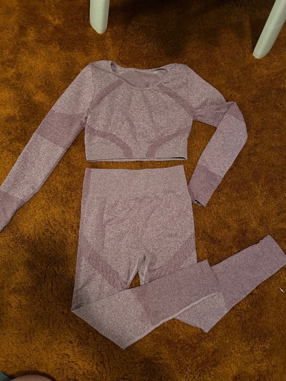 Gym set crop to leggings push up